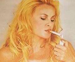 Ana Obregon smoking